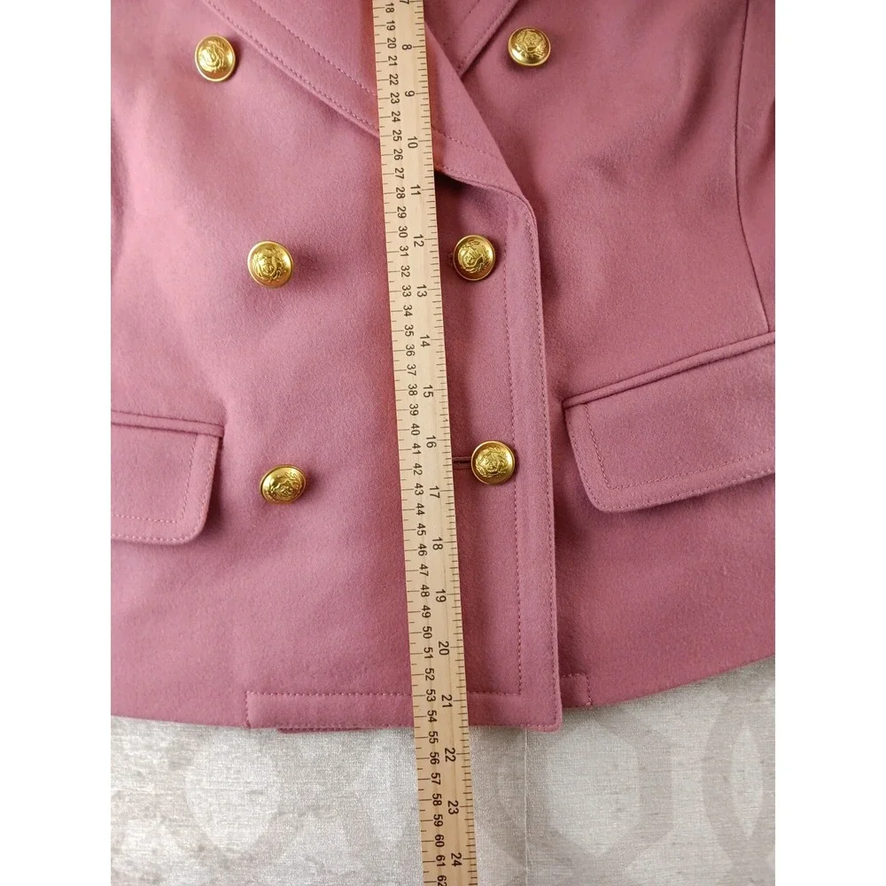 JCrew Blazer Womens 0 Pink Melton Wool Sport Jacket - Picture 4 of 8